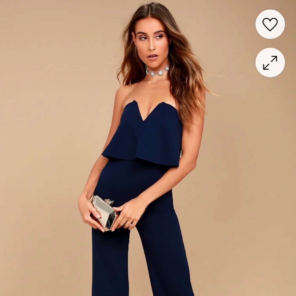 Women’s Strapless Jumpsuit Navy Lulus https://www.lulus.com/products/power-of-l